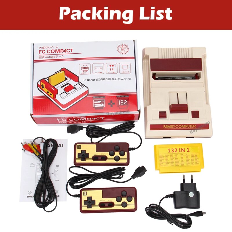 Famicom style 8-Bit Retro Console – 500 Built-in Classics + Cartridge Support - Image 5