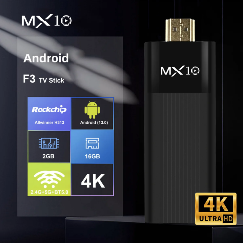 Nostryx M10-F3 Android TV Box | 8K UHD | Wi-Fi 6 | Dual-Band 2.4/5G | Android 13 - Image 3