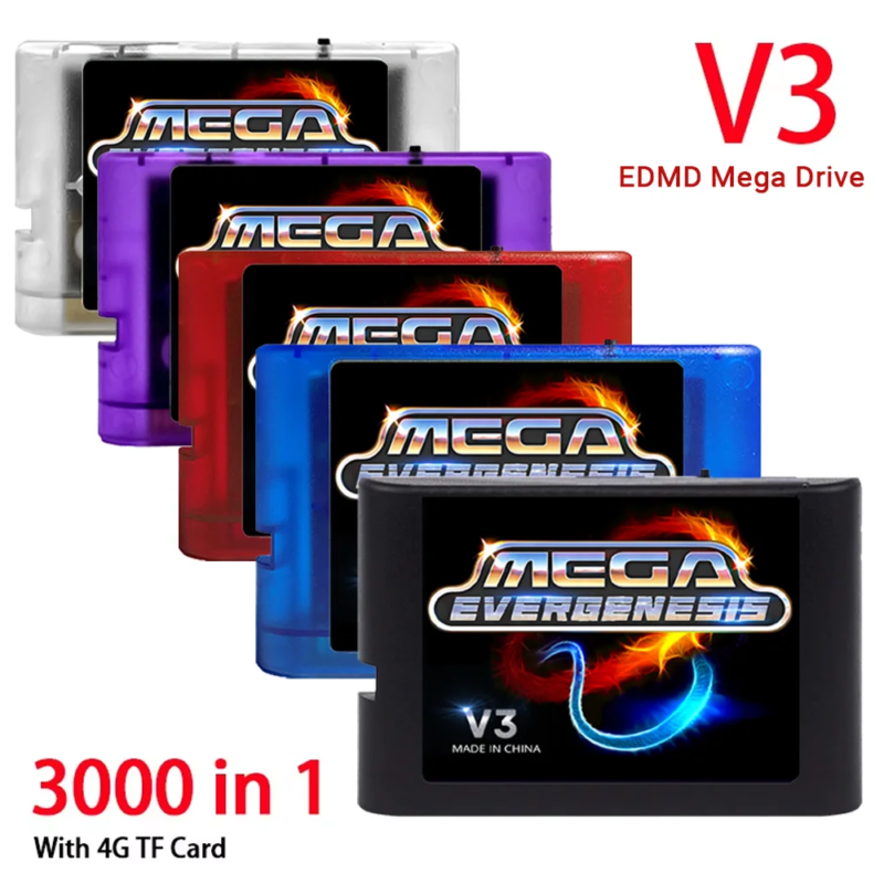 EDMD V3.0 Pro Remix – 3000-in-1 Flash Cartridge for SEGA Mega Drive / Genesis (US/JP/EU) - Image 3